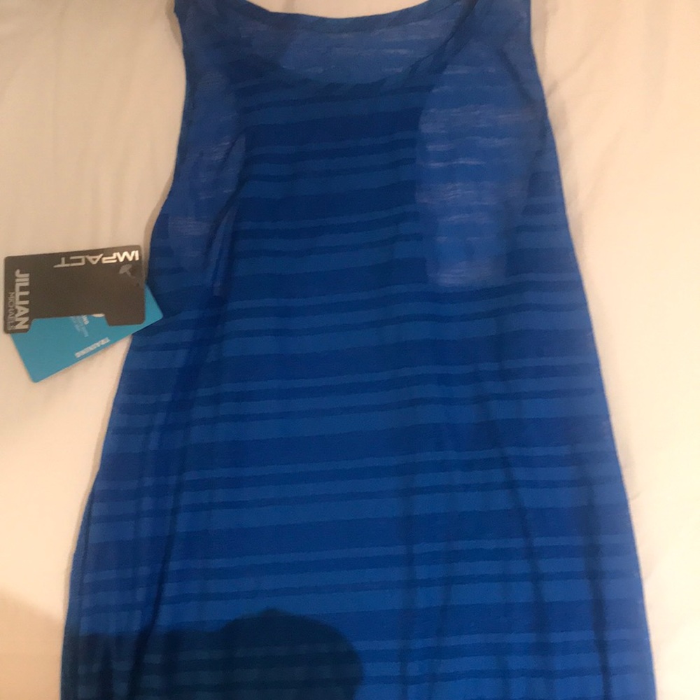 Blue exercise shirt